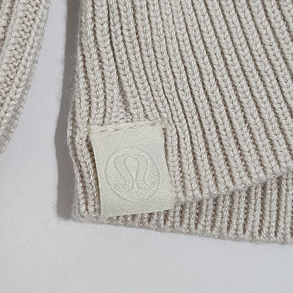 Lululemon Athletica Crossover Sweater Size 6 Light Beige Pullover Minimalist Run - Picture 6 of 8